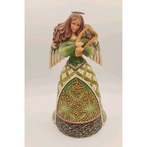 Jim Shore Heartwood Creek "Irish Blessing" Angel Figurine w/ Harp #4014987